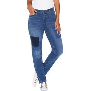 12 Isaac Mizrahi TRUE DENIM Removed Patch Jeans